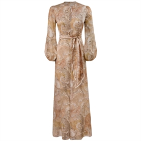 Zimmermann Rebellion Sheath Kjole, Latte Leopard